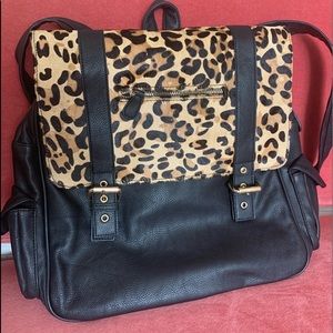 BDG Leopard And Black Backpack